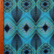 Turquoise Green Illusion Poly Spandex Swimsuit Fabric