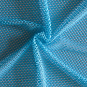 Turquoise Diamond Nylon Spandex Mesh Fabric