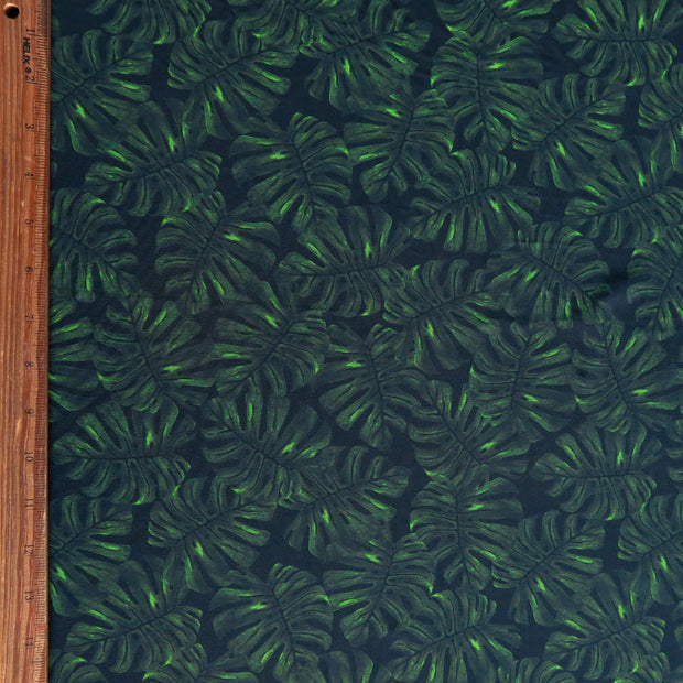 Twilight Monstera Nylon Spandex Swimsuit Fabric