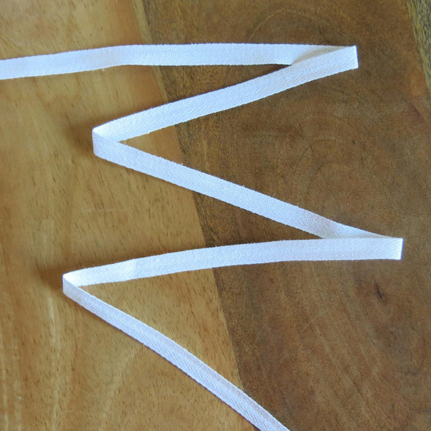 White Herringbone Pattern 3/8  inch Cotton Twill Tape