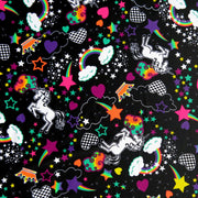 Unicorns and Rainbows Nylon Spandex Swimsuit Fabric
