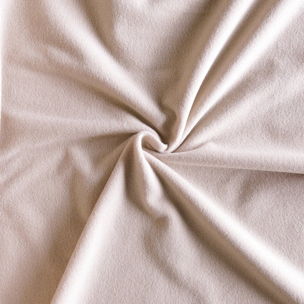 Vanilla Double Brushed Polartec Powerstretch Fleece Knit Fabric