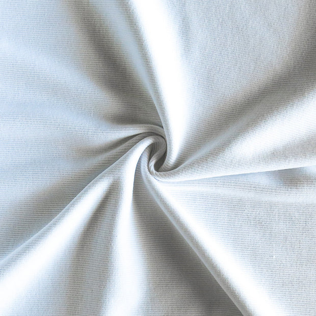 Pearl White 2x1 Cotton Rib Knit Fabric