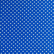 White Eraser Polka Dots on Royal Nylon Spandex Swimsuit Fabric