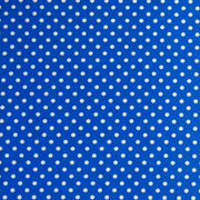 White Eraser Polka Dots on Royal Nylon Spandex Swimsuit Fabric