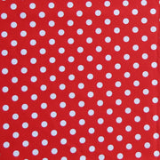 White Eraser Polka Dots on Ladybug Nylon Spandex Swimsuit Fabric
