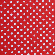 White Eraser Polka Dots on Ladybug Nylon Spandex Swimsuit Fabric