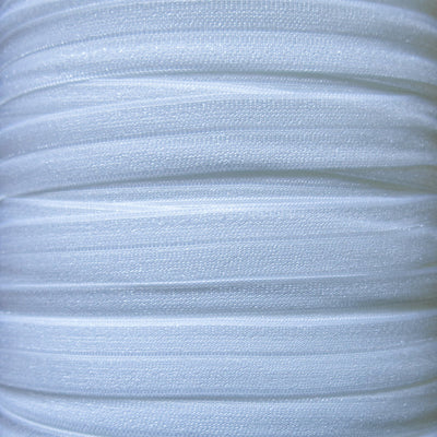 White Fold Over Elastic Trim