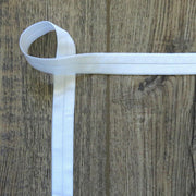 White Plush Fold Over Elastic Trim