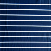 Navy 1" and White 3/8" Stripe Nylon Spandex Swimsuit Fabric