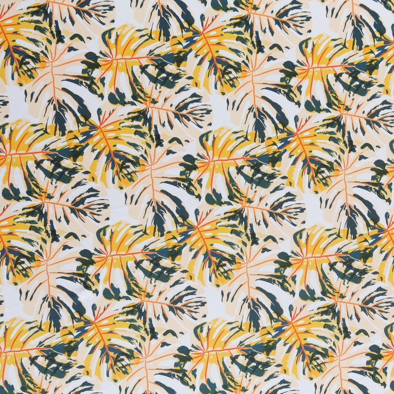 monstera fabric Yellow/Green Monstera Poly Spandex Swimsuit Fabric – The Fabric Fairy