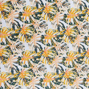 Yellow/Green Monstera Poly Spandex Swimsuit Fabric