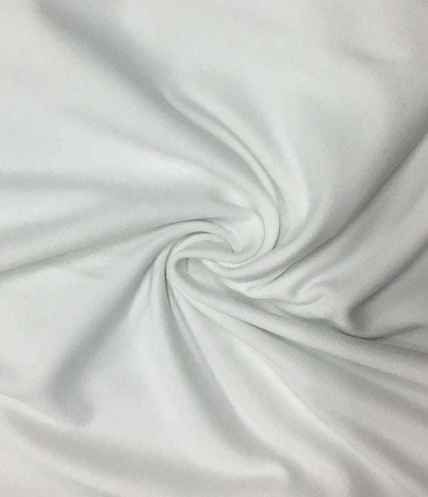 Zen White Nylon Spandex Athletic Jersey Knit Fabric