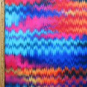 Zig Zag Brights Nylon Spandex Swimsuit Fabric - 17" Remnant