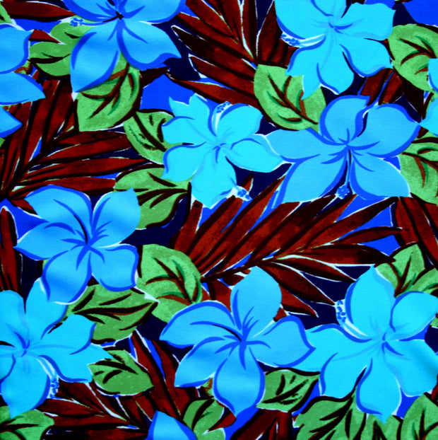 Peacock/Aqua Floral Nylon Lycra Swimsuit Fabric