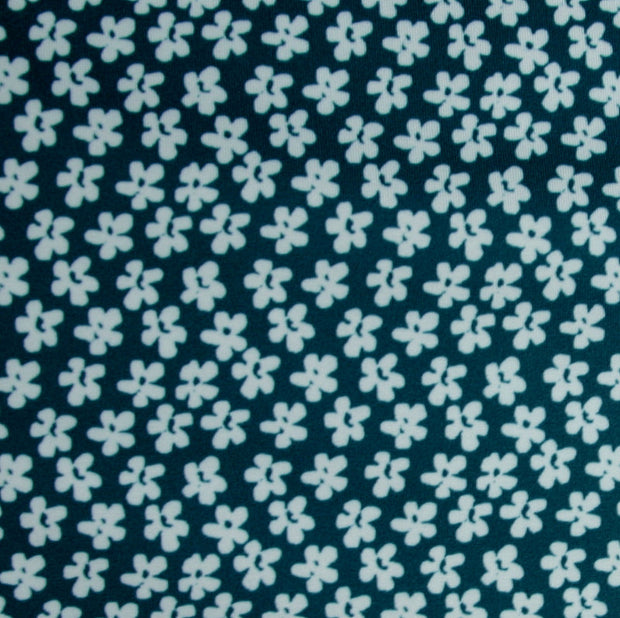 Mint Asian Small Floral Swimsuit Fabric