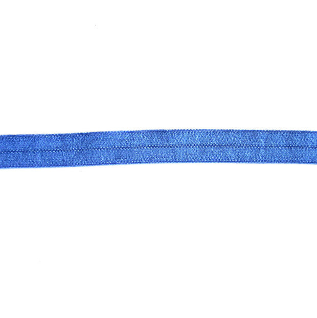 Azure Blue Fold Over Elastic Trim