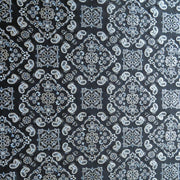 Bandana Foil on Black Nylon Spandex Swimsuit Fabric - 22" Remnant