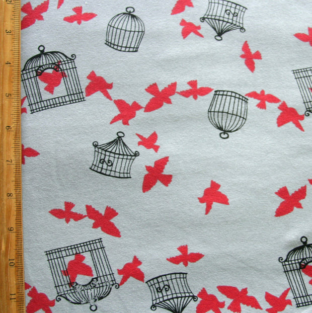 Free as a Bird Cotton Lycra Knit Fabric