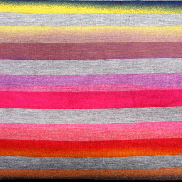 Bittersweet Rainbow Stripes Knit Fabric