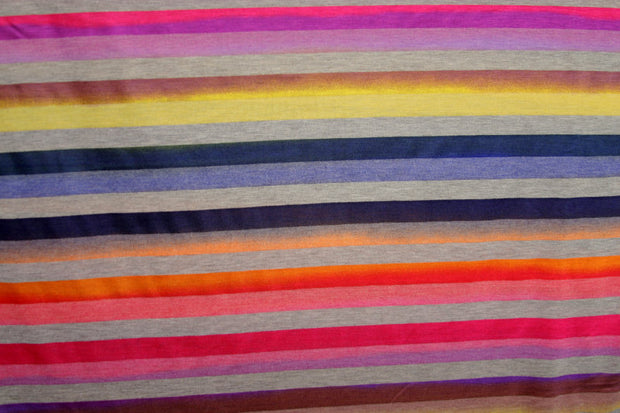Bittersweet Rainbow Stripes Knit Fabric