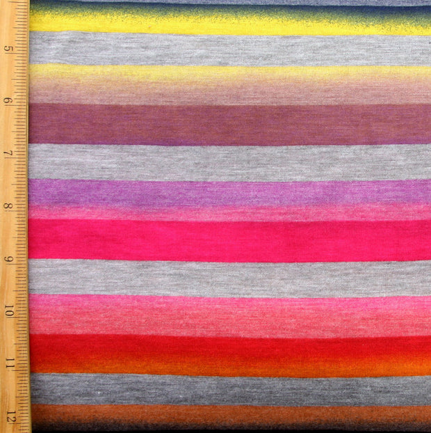 Bittersweet Rainbow Stripes Knit Fabric