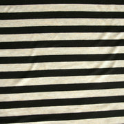 Black/Biege Stripe Bamboo Lycra Knit Fabric