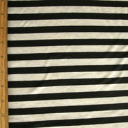 Black/Biege Stripe Bamboo Lycra Knit Fabric