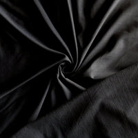 Black Poly Spandex Brushed Back Jersey Knit Fabric