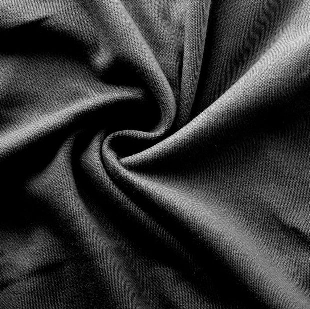 Black Tubular Cotton Interlock Fabric