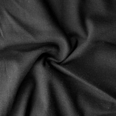 Black Cotton Interlock Knit Fabric