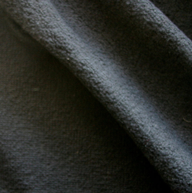 Black Recycled Cotton Poly Fleece Fabric