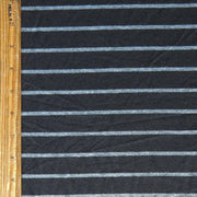 Black/Heathered Charcoal Grey Stripe Bamboo Lycra Jersey Knit Fabric
