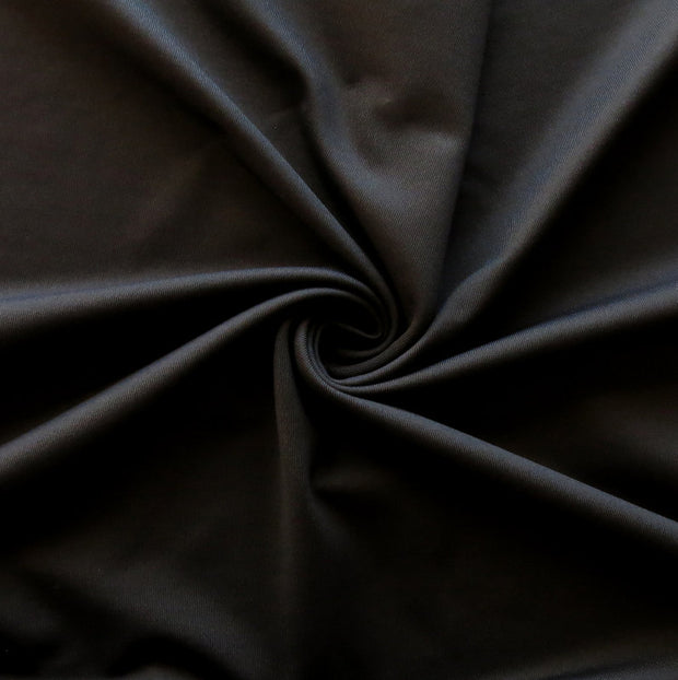 Black Ultraflex Microfiber Poly Lycra Knit Fabric