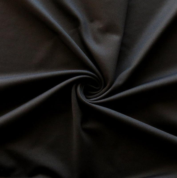 Black Micropoly Spandex Jersey Knit Fabric