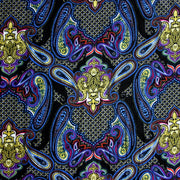 Black Magic Paisley Cotton Lycra Knit Fabric