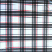 Black and Red Plaid on White Nylon Spandex Swimsuit Fabric