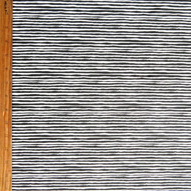 Black Shaky Stripe Nylon Spandex Swimsuit Fabric