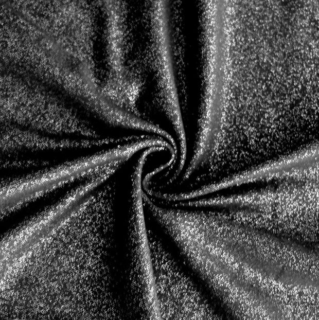 Black Sparkle Cotton Lycra Knit Fabric