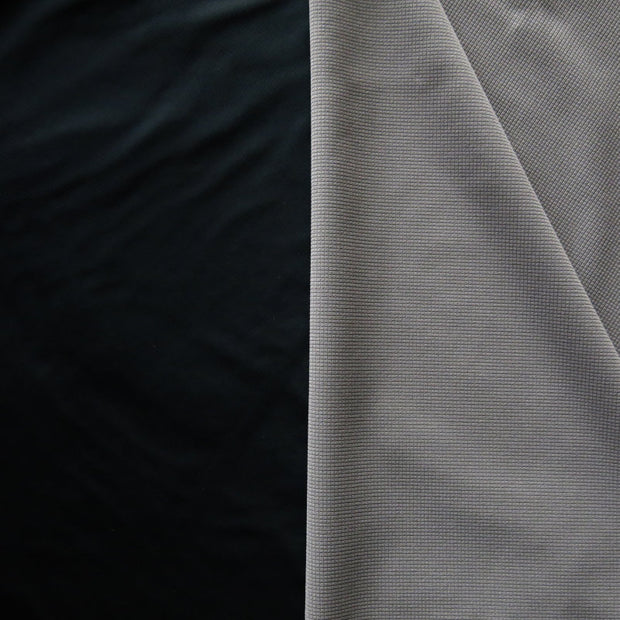Black/Charcoal Storm Fit Mini Grid Laminate Fabric