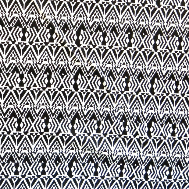 Black Triangle Abstract Nylon Spandex Swimsuit Fabric