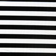 Black and White 1 inch Stripe Nylon Spandex Swimsuit Fabric
