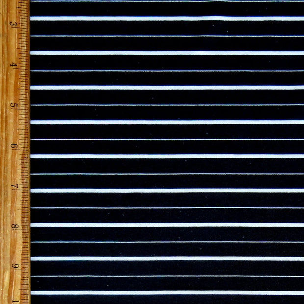 Black/White Pinstripe Nylon Spandex Swimsuit Fabric