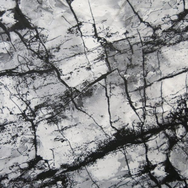 Black, Grey, Off White Marble Nylon Spandex Swimsuit Fabric