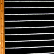 Black/Heathered Grey Stripe Bamboo Lycra Jersey Knit Fabric