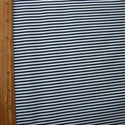 Black/Off White Mini Stripes Nylon Lycra Swimsuit Fabric