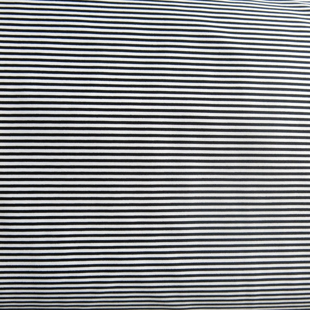 Black and Off White Micro Stripe Nylon Spandex Swimsuit Fabric