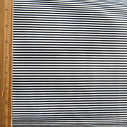 Black and Off White Micro Stripe Nylon Spandex Swimsuit Fabric