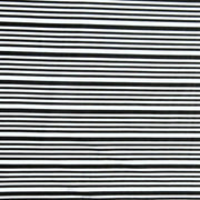Black Thin and Thinner Stripes on White Nylon Spandex Swimsuit Fabric
