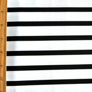 Black/White Twin Negative Stripes Nylon Lycra Swimsuit Fabric